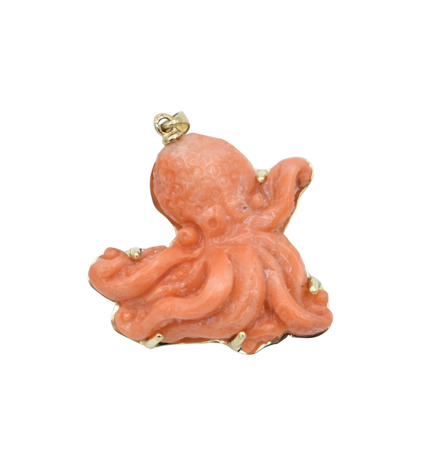 Octopus pendant - gouden octopus hanger