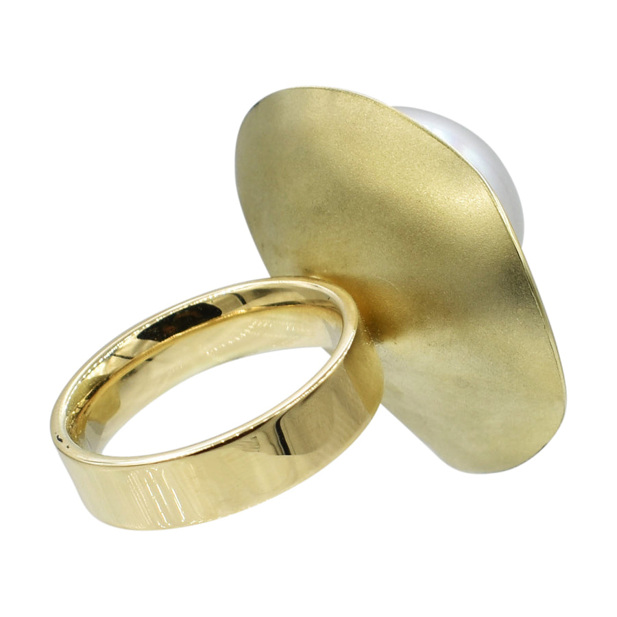 Geelgouden ring - south sea