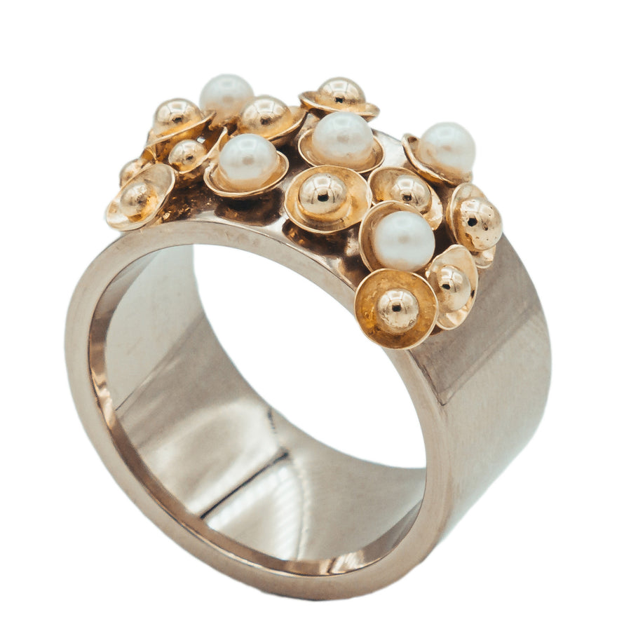 Witgouden ring - Pearl of the Sea