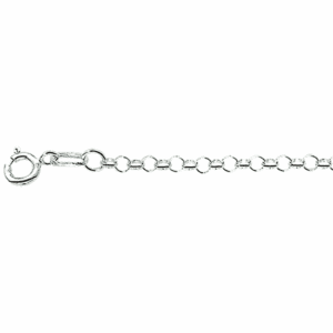 collier jasseron 2,5 mm zilver wit
