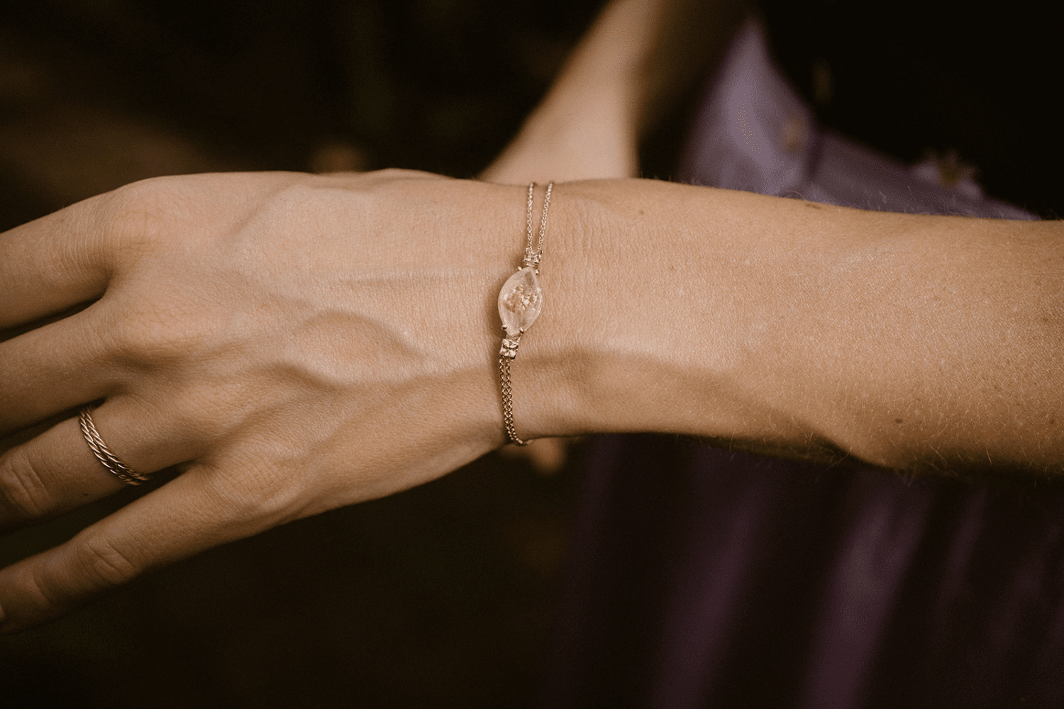 Armband met saffier en hematiet kwarts