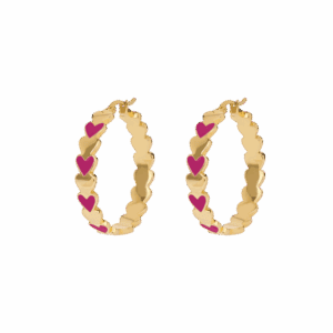 Large Beloved Mauve Hoop Earrings