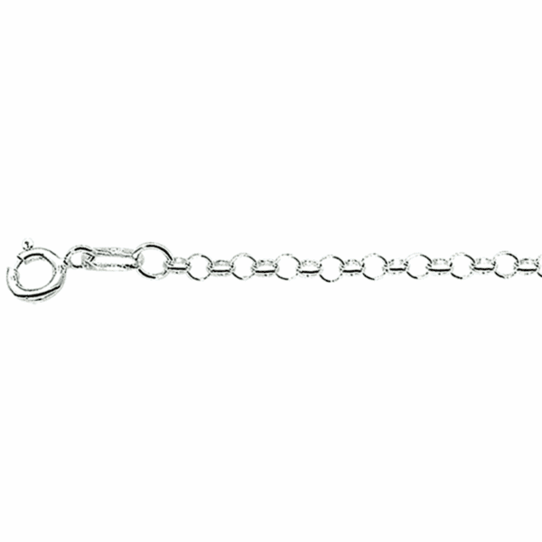 collier jasseron 2,5 mm zilver wit