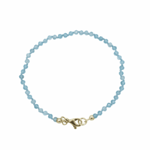 Geknoopte blauwe zirkoon armbandje