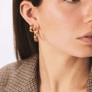 Large Beloved Mauve Hoop Earrings