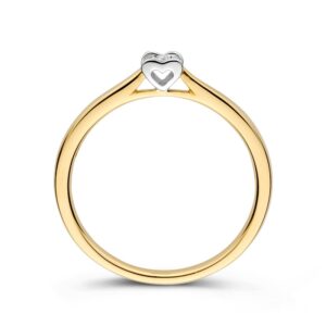Ring bicolor brilj 0.07ct