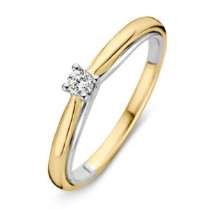 Ring bicolor briljant 0.10ct