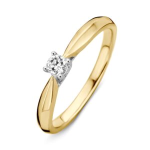 Ring bicolor briljant 0.15ct