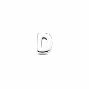 hanger letter "D" zilver gerhodineerd