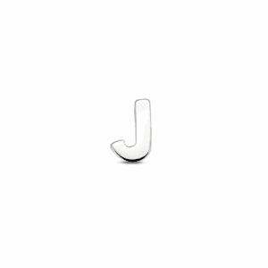 Hanger letter "J" zilver gerhodineerd