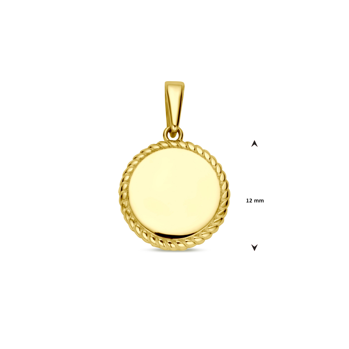 graveerhanger 18 mm 14K geelgoud - Afbeelding 4