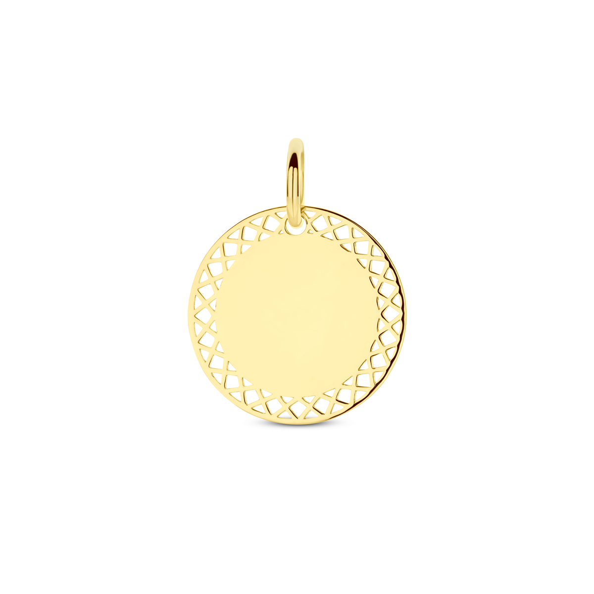 graveerhanger 16 mm 14K geelgoud - Afbeelding 2