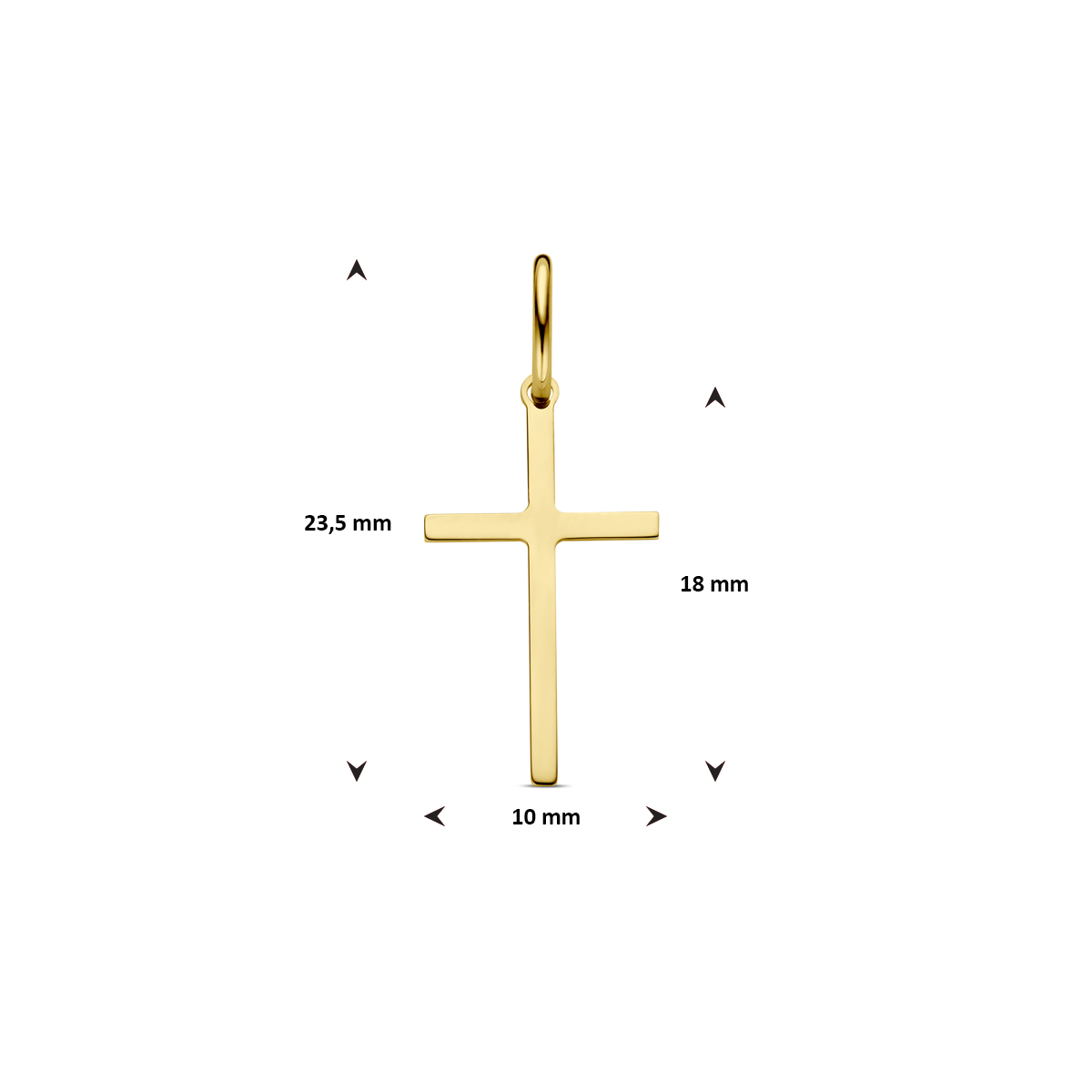 hanger kruis 14K geelgoud - Afbeelding 3