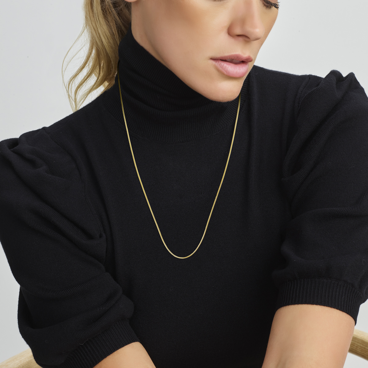 Geelgouden gourmette collier - Afbeelding 2