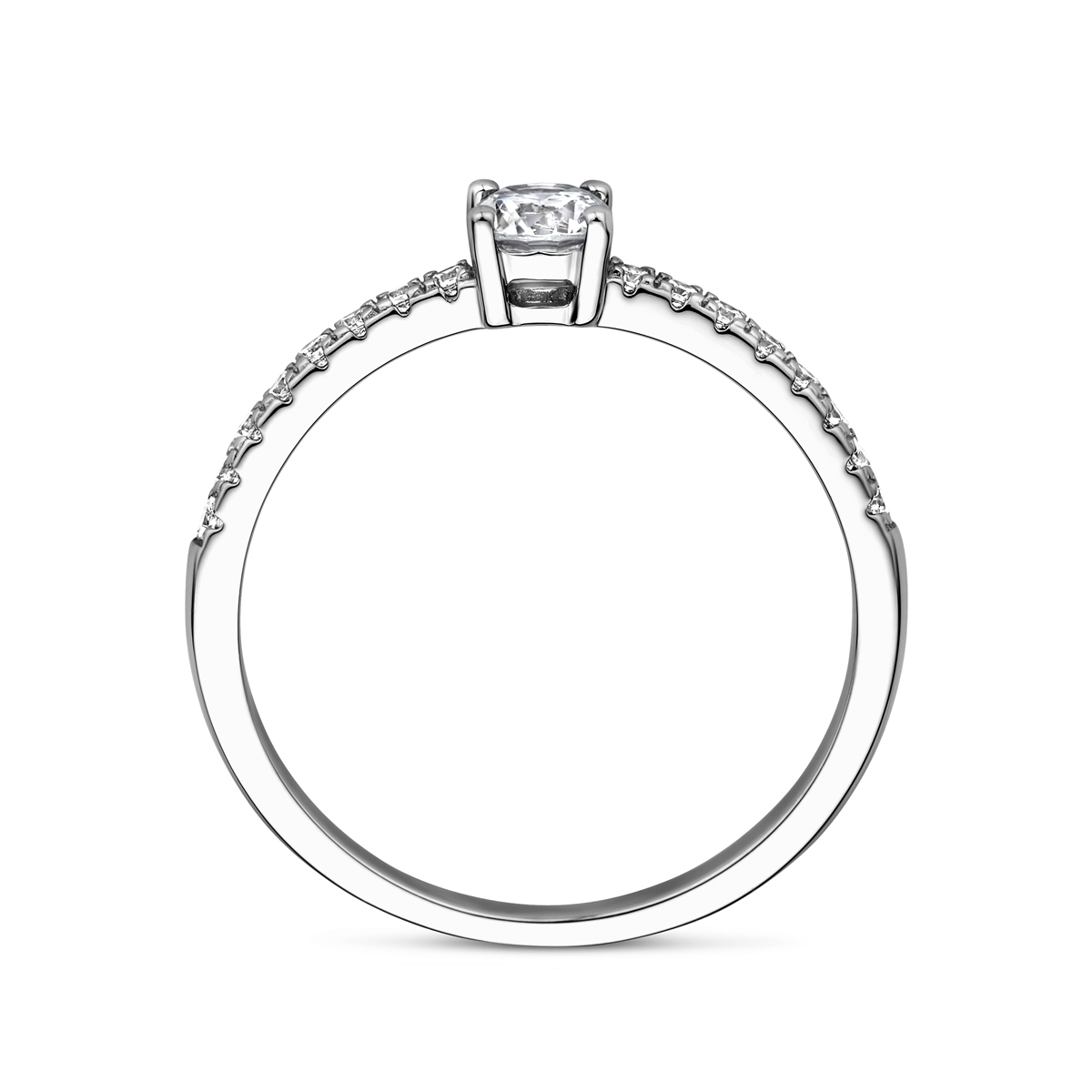 ring zirkonia zilver gerhodineerd - Afbeelding 3
