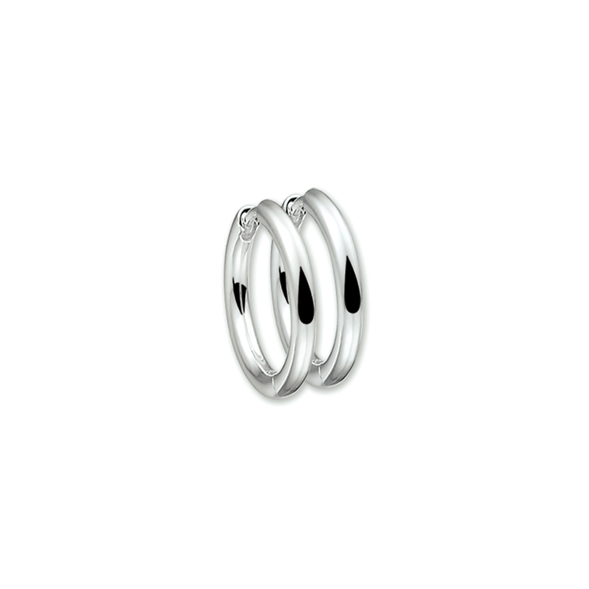 klapoorringen 2,5 mm rond zilver wit