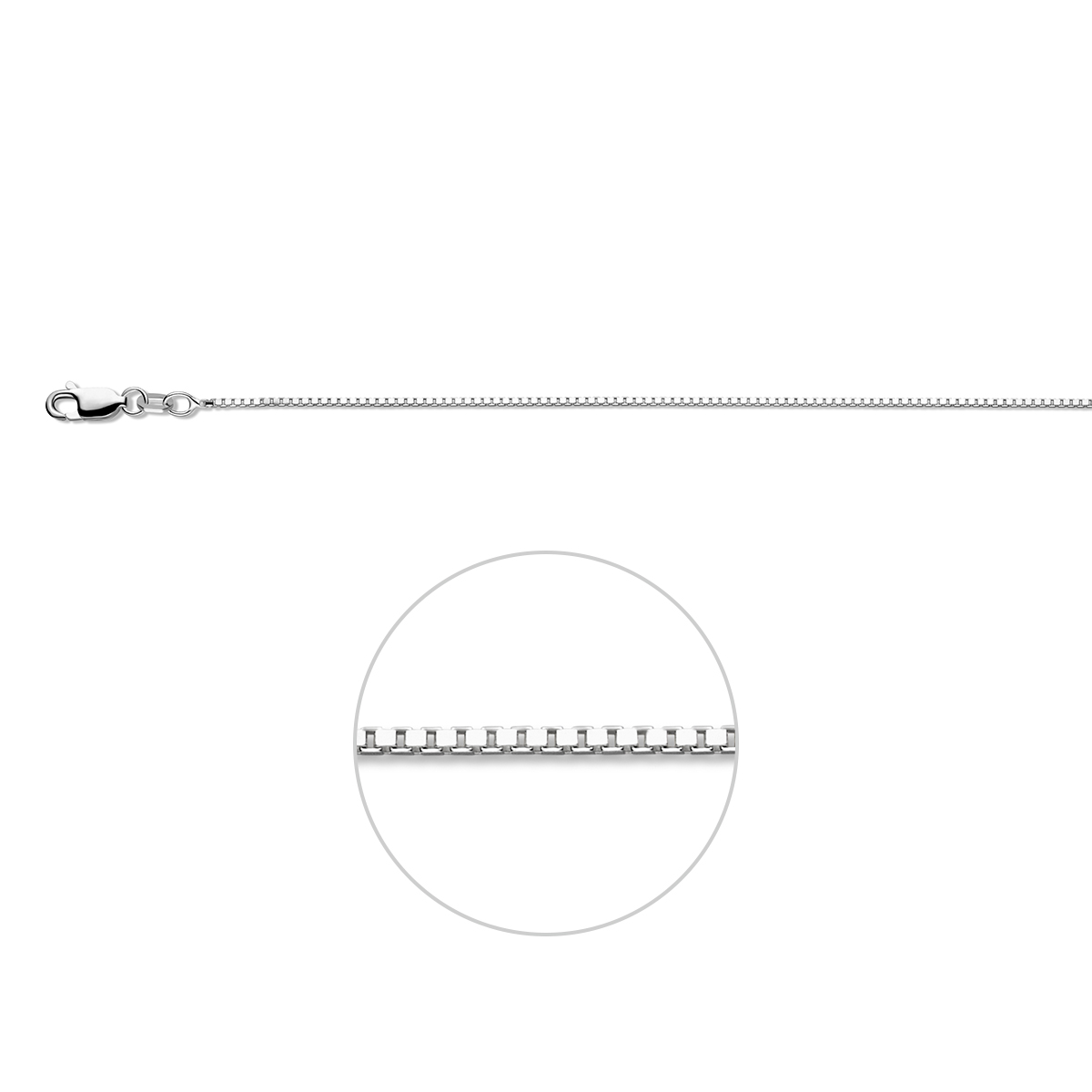 collier venetiaans 1,1 mm zilver wit