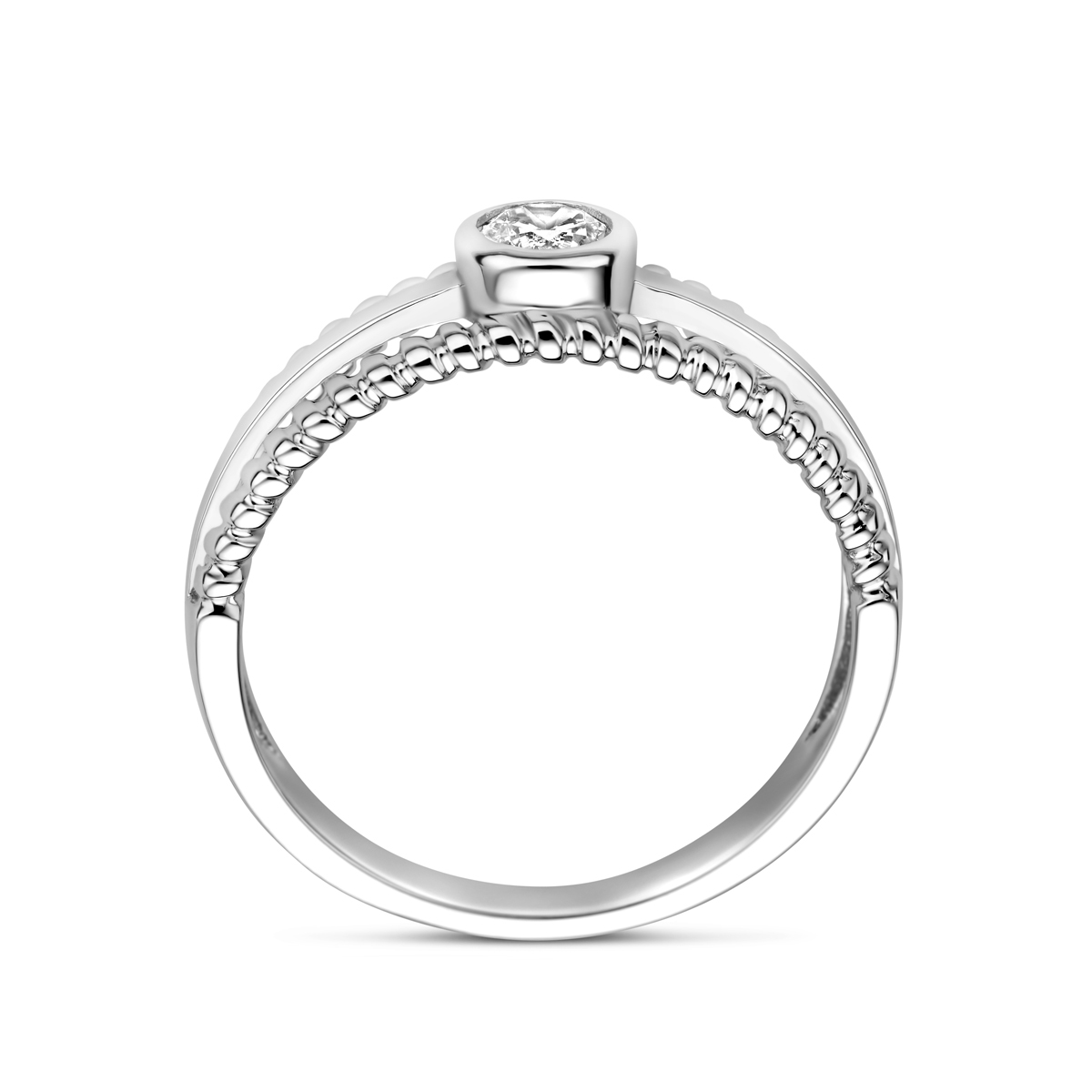 ring zirkonia zilver gerhodineerd - Afbeelding 3