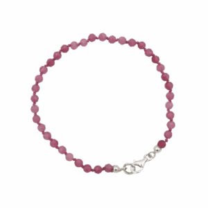 Geknoopt armbandje met roze toermalijn