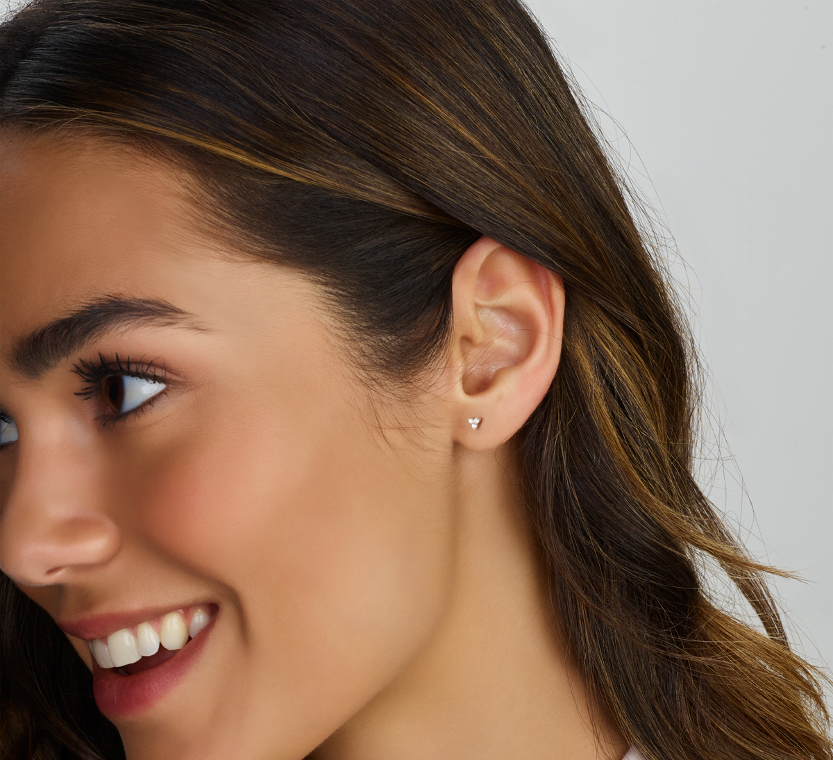 oorknoppen zirkonia zilver gerhodineerd - Afbeelding 2