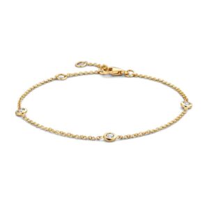 armband geelgoud briljant 0.15crt
