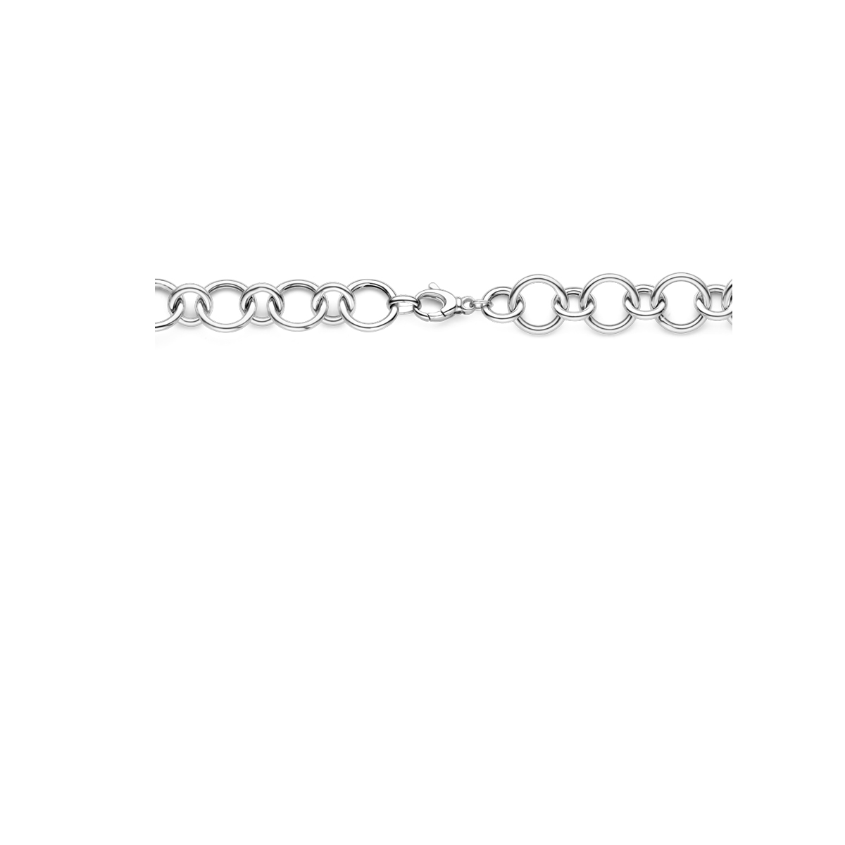 collier 17 mm 46 cm zilver gerhodineerd - Afbeelding 3