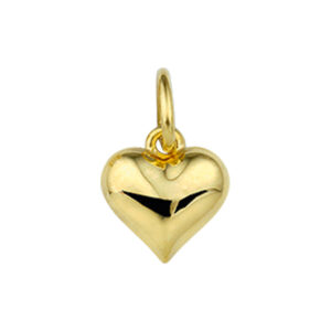 Geelgouden hanger met een hart.