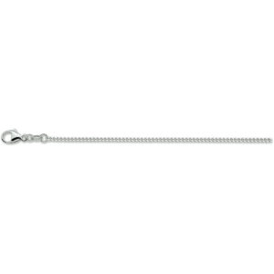 collier gourmette 4 zijdes geslepen 1,6 mm zilver gerhodineerd