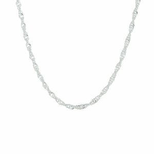 collier singapore 2,25 mm zilver gerhodineerd