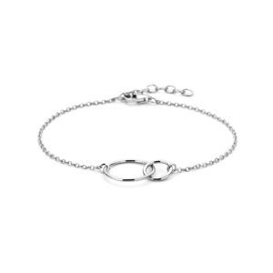 Zilveren armband met open cirkels