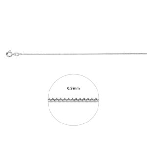 collier venetiaans bol 0,8 mm zilver gerhodineerd