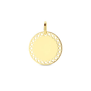 graveerhanger 16 mm 14K geelgoud