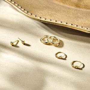 oorknoppen bol 14K geelgoud