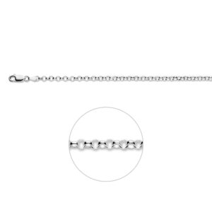 Zilveren jasseroncollier van 3,6 mm