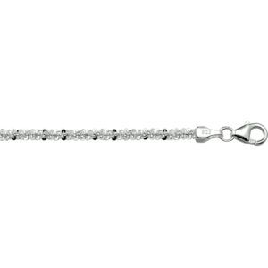 Zilveren glitter fantasie collier