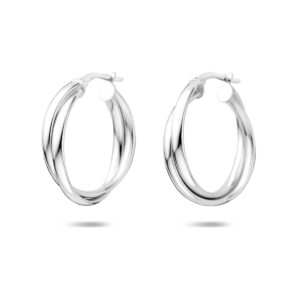 Zilveren oorringen van 24,5 mm
