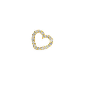 hanger hartje diamant 0.05ct h si 6,5 mm 14K GG