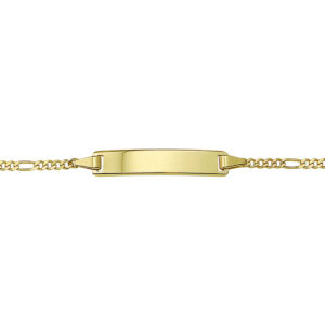 graveerarmband figaro 5,0 mm 14K geelgoud