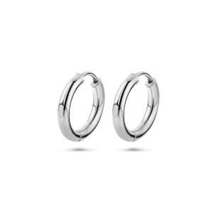 klapoorringen 2,5 mm ronde buis 14K witgoud