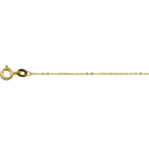 collier anker plat 1,0 mm 14K geelgoud