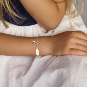 graveerarmband hartje 11 - 13 cm zilver gerhodineerd