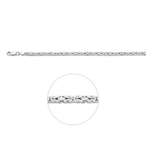 Zilveren koningscollier van 3,5mm