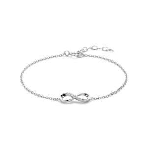armband infinity zirkonia zilver gerhodineerd