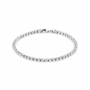 tennisarmband zirkonia 3,1 mm zilver gerhodineerd