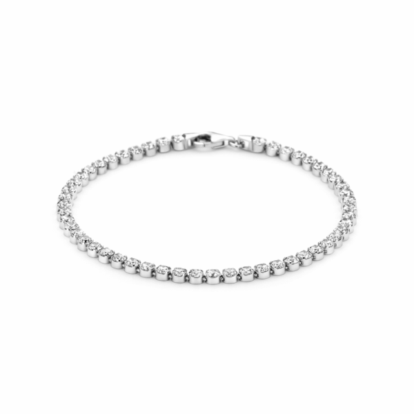 tennisarmband zirkonia 3,1 mm zilver gerhodineerd