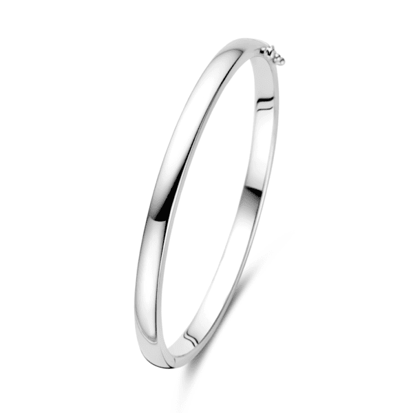 bangle scharnier 5 mm bolle buis zilver gerhodineerd