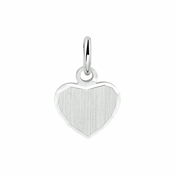 graveerhanger hart gediamanteerd zilver gerhodineerd