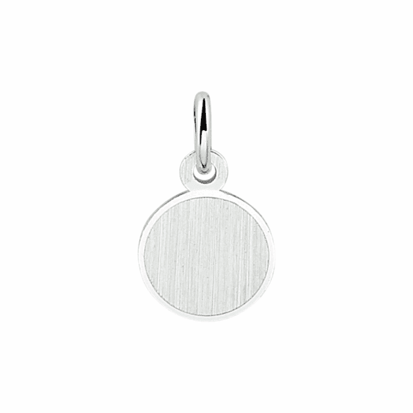 graveerhanger rond gediamanteerd zilver gerhodineerd