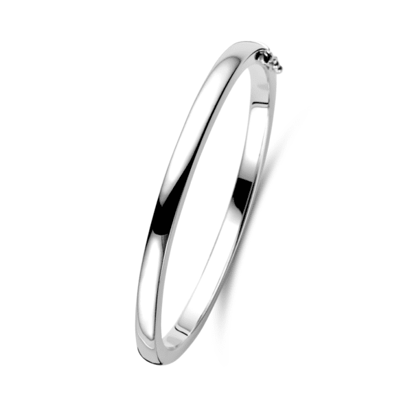 bangle scharnier massief 4 x 60 mm zilver gerhodineerd