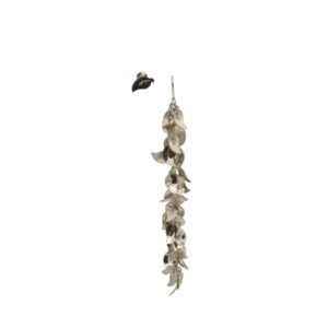 Zilveren oorhanger en oorsteker - Sparkle Leafs